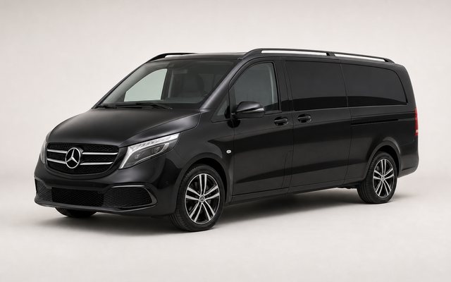 Black VIP Mercedes Vito transfer vehicle