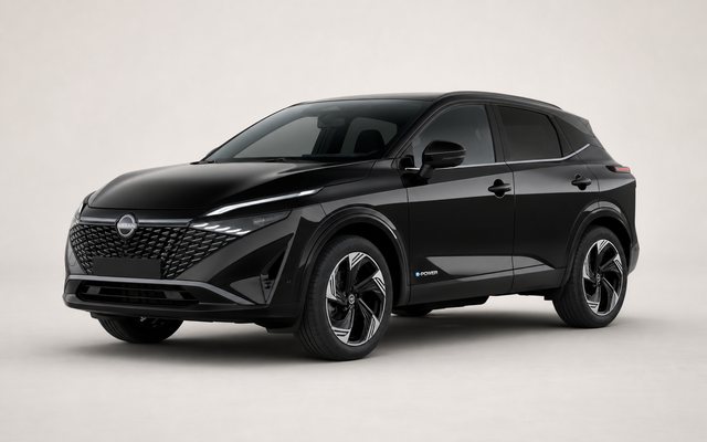 Black Nissan Qashqai e-POWER electric transfer car